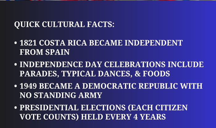 QUICK CULTURAL FACTS